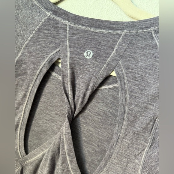 Lululemon Athletica Stop Drop & Squat Long Sleeve Top Heathered Black Currant - Picture 7 of 8